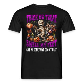 Halloween TRICK OR TREAT DONNEZ-MOI QUELQUE CHOSE DE BIEN - T-shirt homme - noir - Devant - AI Model Male 178 light (178cm)