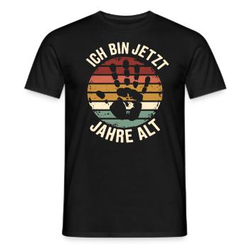 Ich jetzt 5 Jahre alt, Süßes Kinderdesign - Männer T-Shirt - Schwarz - Vorne - AI Model Male 178 light (178cm)