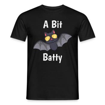 Halloween Costume Kids A BIT CRAZY - Men's T-Shirt - black - Front - AI Model Male 178 light (178cm)