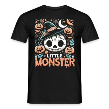 Halloween Costume Kids LITTLE MONSTER Funny - Men's T-Shirt - black - Front - AI Model Male 178 light (178cm)