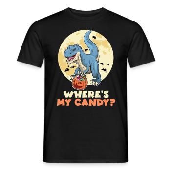 Joyeux Halloween OÙ SONT MES BONBONS ? Drôles d’enfants - T-shirt homme - noir - Devant - AI Model Male 178 light (178cm)