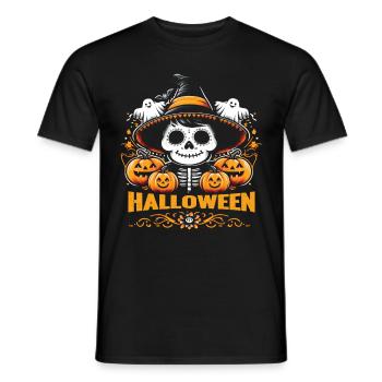 Halloween Enfants Fête HALLOWEEN Costume Enfants - T-shirt homme - noir - Devant - AI Model Male 178 light (178cm)