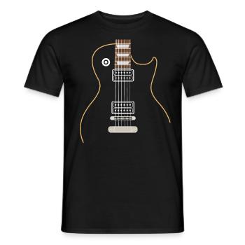 Electric Guitar | Les Paul, Band, Concert - Men's T-Shirt - black - Front - AI Model Male 178 light (178cm)