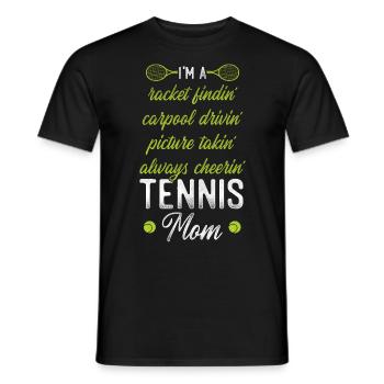 Funny Tennis Player Racket Mom I'm - Männer T-Shirt - Schwarz - Vorne - AI Model Male 178 light (178cm)