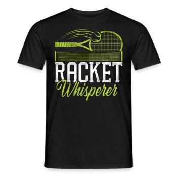 Drôle de joueur de tennis raquette jeu de mots - T-shirt homme - noir - Devant - AI Model Male 178 light (178cm)
