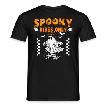 Halloween Costume Kids SPOOKY VIBES ONLY Funny - Men's T-Shirt - black - Front - AI Model Male 178 light (178cm)