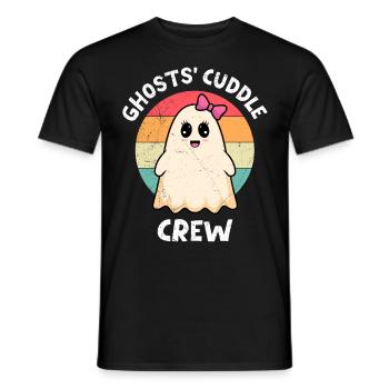 Halloween Party GHOST'S CUDDLE CREW Ghost - Men's T-Shirt - black - Front - AI Model Male 178 light (178cm)