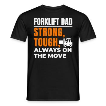 Conducteur de chariot élévateur Papa Conducteur d’équipement lourd - T-shirt homme - noir - Devant - AI Model Male 178 light (178cm)