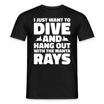 Mantarochen Liebhaber Meerestier Teufelsrochen - Männer T-Shirt - Schwarz - Vorne - AI Model Male 178 light (178cm)