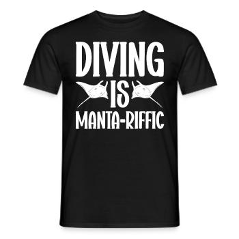 Mantarochen Liebhaber Meerestier Teufelsrochen - Männer T-Shirt - Schwarz - Vorne - AI Model Male 178 light (178cm)