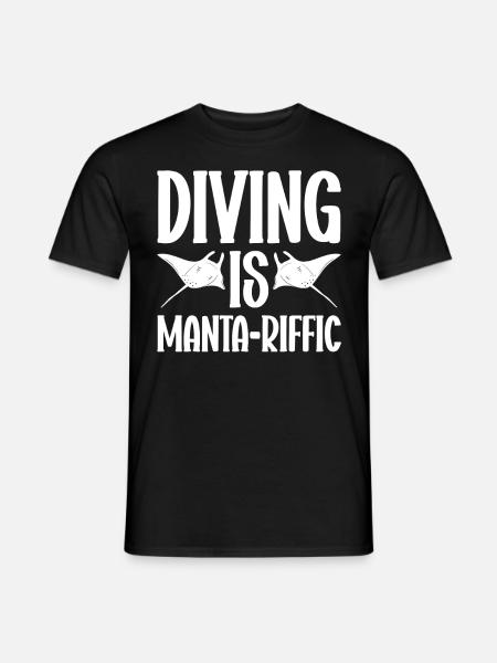 Mantarochen Liebhaber Meerestier Teufelsrochen - Männer T-Shirt - Schwarz