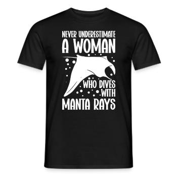 Mantarochen Liebhaber Meerestier Teufelsrochen - Männer T-Shirt - Schwarz - Vorne - AI Model Male 178 light (178cm)