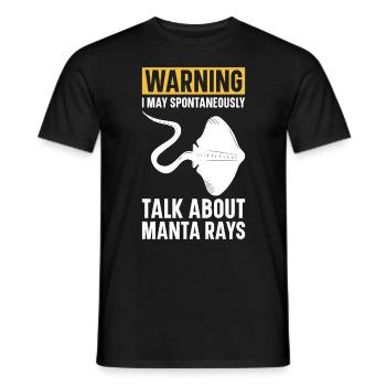 Raie manta Amoureux Créature Mer Diable Raie - T-shirt homme - noir - Devant - AI Model Male 178 light (178cm)