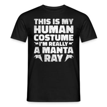 Raie manta Amoureux Créature Mer Diable Raie - T-shirt homme - noir - Devant - AI Model Male 178 light (178cm)