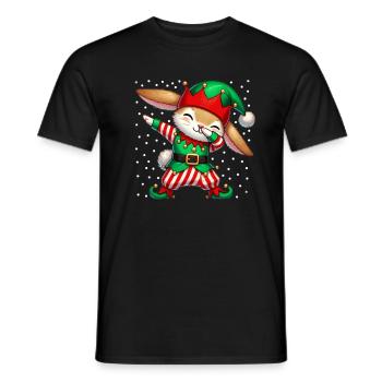 Weihnachten Hase Elf Lustiger Hasenliebhaber - Männer T-Shirt - Schwarz - Vorne - AI Model Male 178 light (178cm)