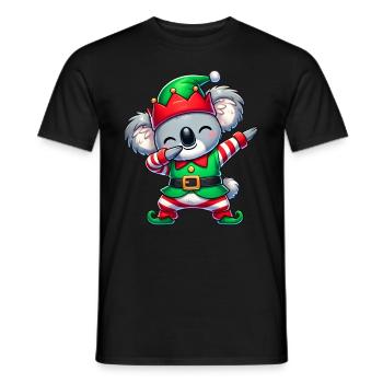 Weihnachten Koala Elf Funny Koala Lover - Männer T-Shirt - Schwarz - Vorne - AI Model Male 178 light (178cm)