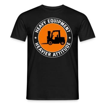 Conducteur de chariot élévateur Conducteur d’équipement lourd Drôle - T-shirt homme - noir - Devant - AI Model Male 178 light (178cm)