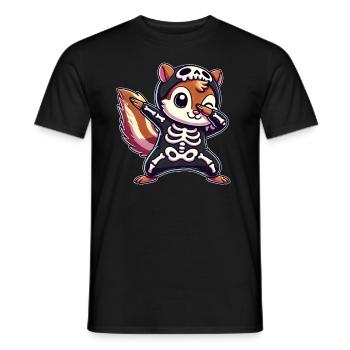 Halloween Skeleton Cute Chipmunk - Men's T-Shirt - black - Front - AI Model Male 178 light (178cm)