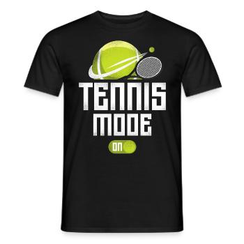 Drôle de joueur de tennis Raquette Tennis - T-shirt homme - noir - Devant - AI Model Male 178 light (178cm)