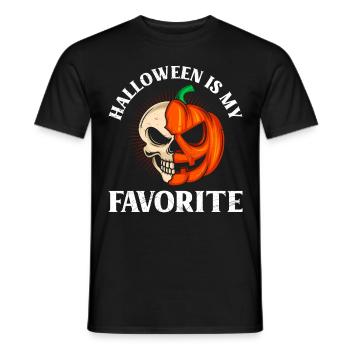 Halloween Costume Kids HALLOWEEN IS MY FAVORITE - Men's T-Shirt - black - Front - AI Model Male 178 light (178cm)