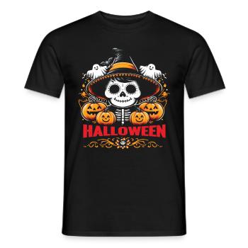 Halloween Enfants Fête HALLOWEEN Costume Enfants - T-shirt homme - noir - Devant - AI Model Male 178 light (178cm)