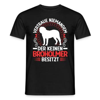 Broholmer J’ai un Broholmer - T-shirt homme - noir - Devant - AI Model Male 178 light (178cm)