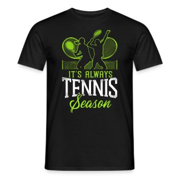 Funny Tennis Player Racket It's - Männer T-Shirt - Schwarz - Vorne - AI Model Male 178 light (178cm)