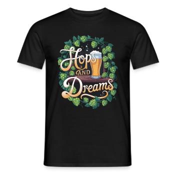 Hopfen und Träume - Männer T-Shirt - Schwarz - Vorne - AI Model Male 178 light (178cm)