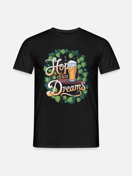 Hopfen und Träume - Männer T-Shirt - Schwarz