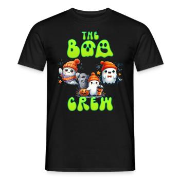 Halloween Costume Kids THE BOO CREW Fun - Men's T-Shirt - black - Front - AI Model Male 178 light (178cm)