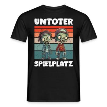 Halloween Kostüm Kinder UNTOTER SPIELPLATZ - Männer T-Shirt - Schwarz - Vorne - AI Model Male 178 light (178cm)