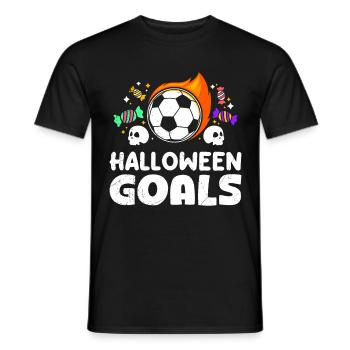 Halloween Football Fan HALLOWEEN GOALS Halloween - Men's T-Shirt - black - Front - AI Model Male 178 light (178cm)