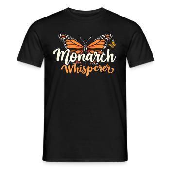 Butterfly, Monarch Whisperer, Entomologist - Men's T-Shirt - black - Front - AI Model Male 178 light (178cm)