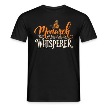 Butterfly, Monarch Whisperer, Entomologist - Men's T-Shirt - black - Front - AI Model Male 178 light (178cm)