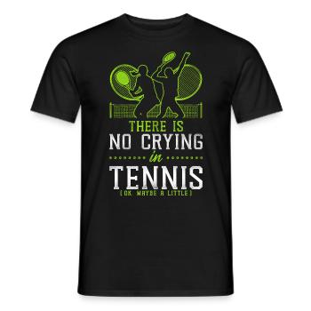 Funny Tennis Player Racket There - Men's T-Shirt - black - Front - AI Model Male 178 light (178cm)