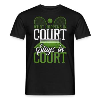 Drôle de joueur de tennis Raquette Tennis - T-shirt homme - noir - Devant - AI Model Male 178 light (178cm)