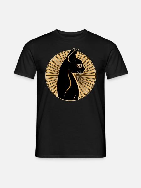 Ägyptische Katze - Männer T-Shirt - Schwarz