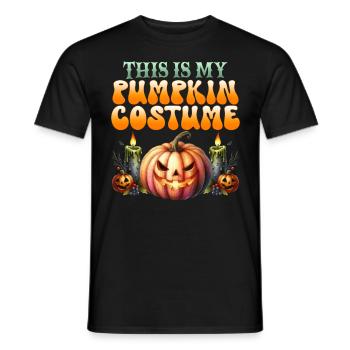 Halloween C’EST MON COSTUME DE CITROUILLE Enfants - T-shirt homme - noir - Devant - AI Model Male 178 light (178cm)