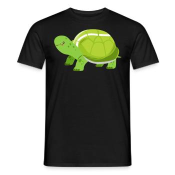 Funny Tennis Player Racket Turtle - Männer T-Shirt - Schwarz - Vorne - AI Model Male 178 light (178cm)