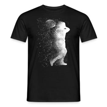 Raquette de joueur de tennis drôle - T-shirt homme - noir - Devant - AI Model Male 178 light (178cm)