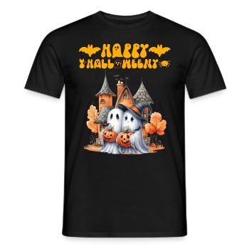 HAPPY HALLOWEEN Lustiges Kinder Halloween - Männer T-Shirt - Schwarz - Vorne - AI Model Male 178 light (178cm)