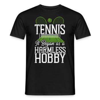 Funny Tennis Player Racket Tennis - Men's T-Shirt - black - Front - AI Model Male 178 light (178cm)