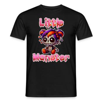 Halloween Costume Kids LITTLE MONSTER Funny - Men's T-Shirt - black - Front - AI Model Male 178 light (178cm)