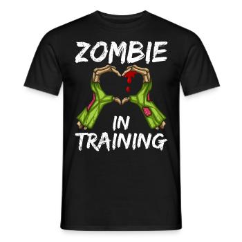Halloween Kostüm Kinder ZOMBIE IN AUSBILDUNG - Männer T-Shirt - Schwarz - Vorne - AI Model Male 178 light (178cm)