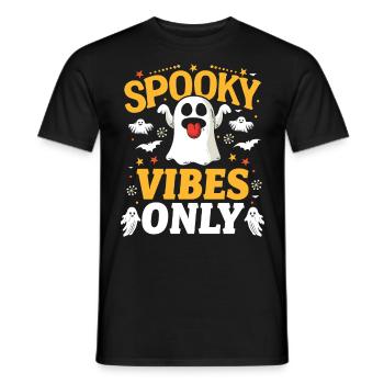 Halloween Costume Kids SPOOKY VIBES ONLY Funny - Men's T-Shirt - black - Front - AI Model Male 178 light (178cm)