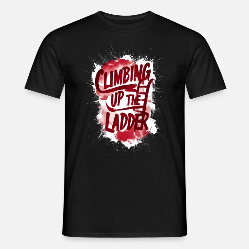 Die Leiter hinaufklettern - Männer T-Shirt - Schwarz