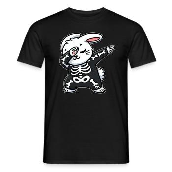 Halloween Rabbit Skeleton Cute Bunny - Men's T-Shirt - black - Front - AI Model Male 178 light (178cm)