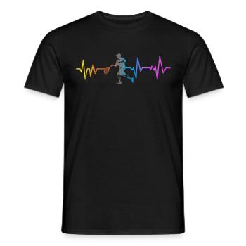 Raquette de joueur de tennis drôle - T-shirt homme - noir - Devant - AI Model Male 178 light (178cm)
