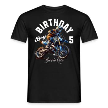 5e anniversaire de motocross - T-shirt homme - noir - Devant - AI Model Male 178 light (178cm)