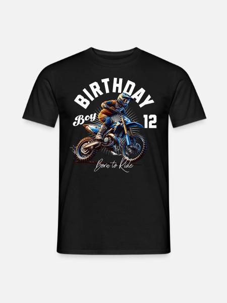 Motocross 12th Birthday - Men's T-Shirt - black
